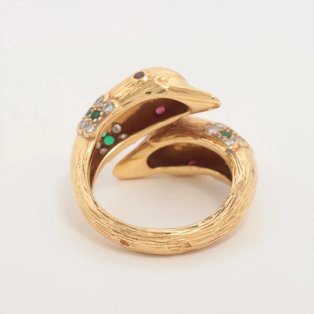 VAN CLEEF & ARPELS DIAMOND EMERALD RUBY RING - 2