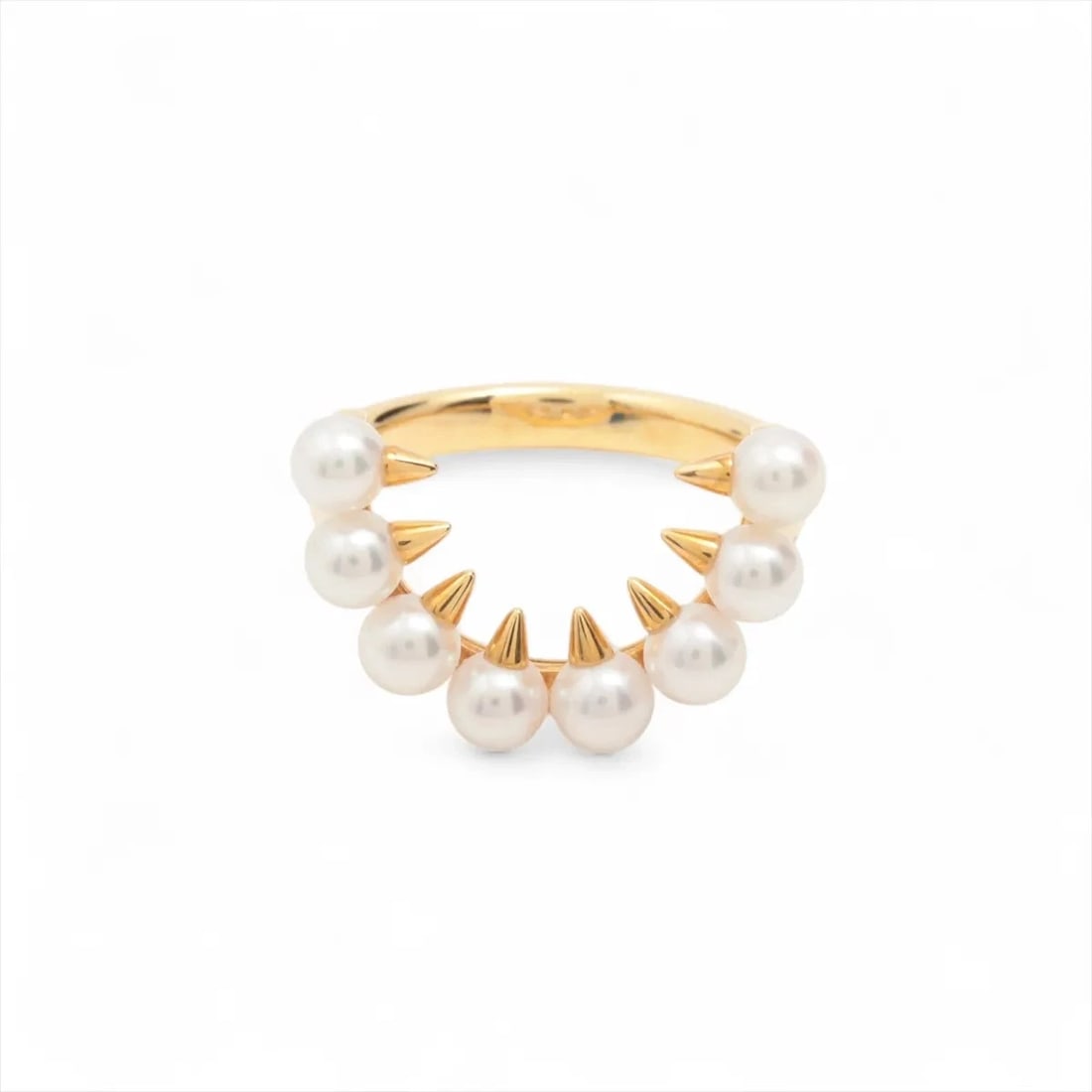 TASAKI DANGER PLUSES PEARL RING 750(YG): TASAKI Danger pluses Pearl Ring 750(YG) Brand: TASAKI Type/Style: Ring Material: 750(YG), Color: Not Specified Size: 5.75 - 6 US Accessories: None Accessories Notice: When purchasing