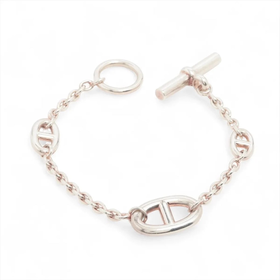HERMES CHAINE D'ANCRE FARANDOLE BRACELET: Hermes Chaine d'Ancre Farandole Bracelet Brand: Hermes Type/Style: Bracelet Material: 925, Color: Silver Size: Bracelet length:17 Accessories: None Accessories Notice: When purchasing