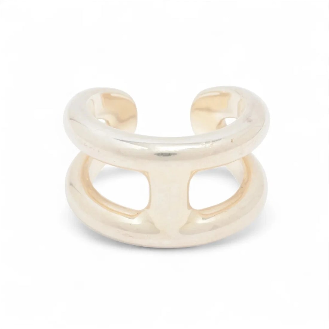 HERMES OSMOZ PM RING 925 SILVER: Hermes Osmoz PM Ring 925 Silver Brand: Hermes Type/Style: Ring Material: 925, Color: Silver Size: 7.25 US Accessories: None Accessories Notice: When purchasing pre-owned goods, please refe