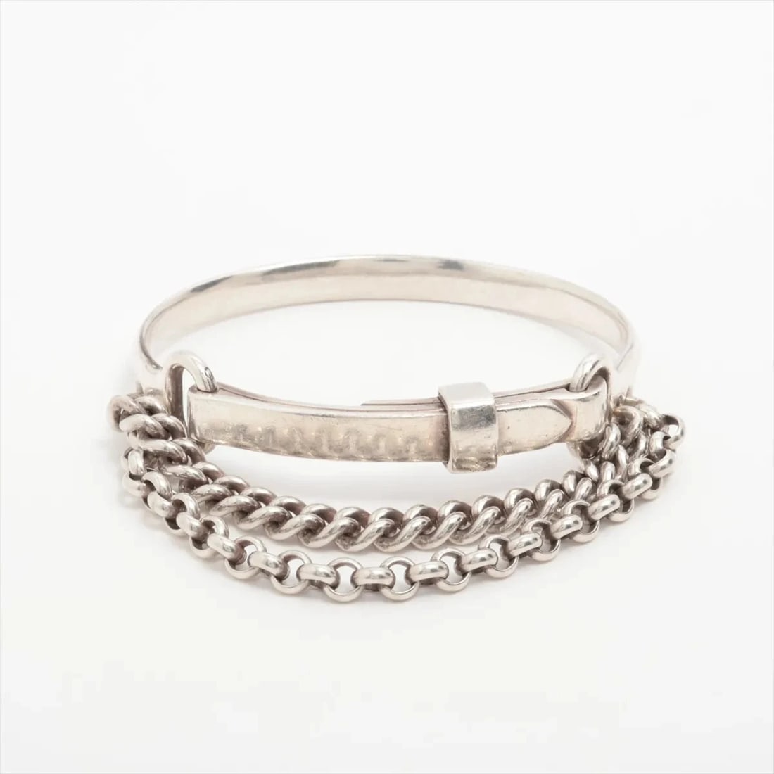 HERMES MALLS DOO BRID BRACELET 925 SILVER: Hermes malls Doo Brid Bracelet 925 Silver Brand: Hermes Type/Style: Bracelet Material: 925, Color: Silver Size: Bracelet length:15 Accessories: None Accessories Notice: When purchasing pre
