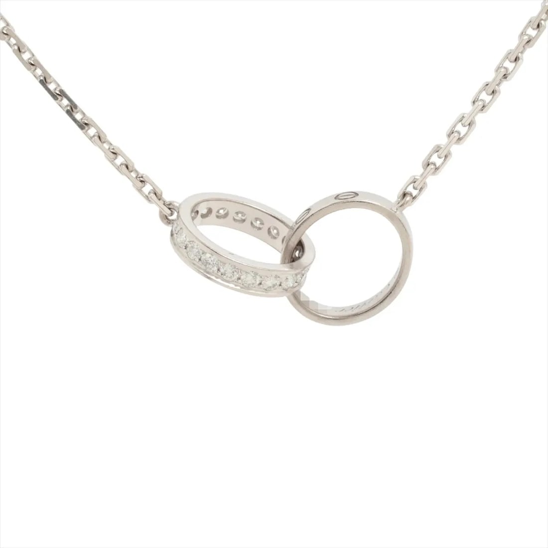 CARTIER BABY LOVE DIAMOND NECKLACE 750(WG): Cartier Baby Love diamond Necklace 750(WG) Brand: Cartier Type/Style: Necklace Material: 750(WG), Main Stone/Creation Natural Color: Not Specified Size: Size(CM) Chain length:44.8 