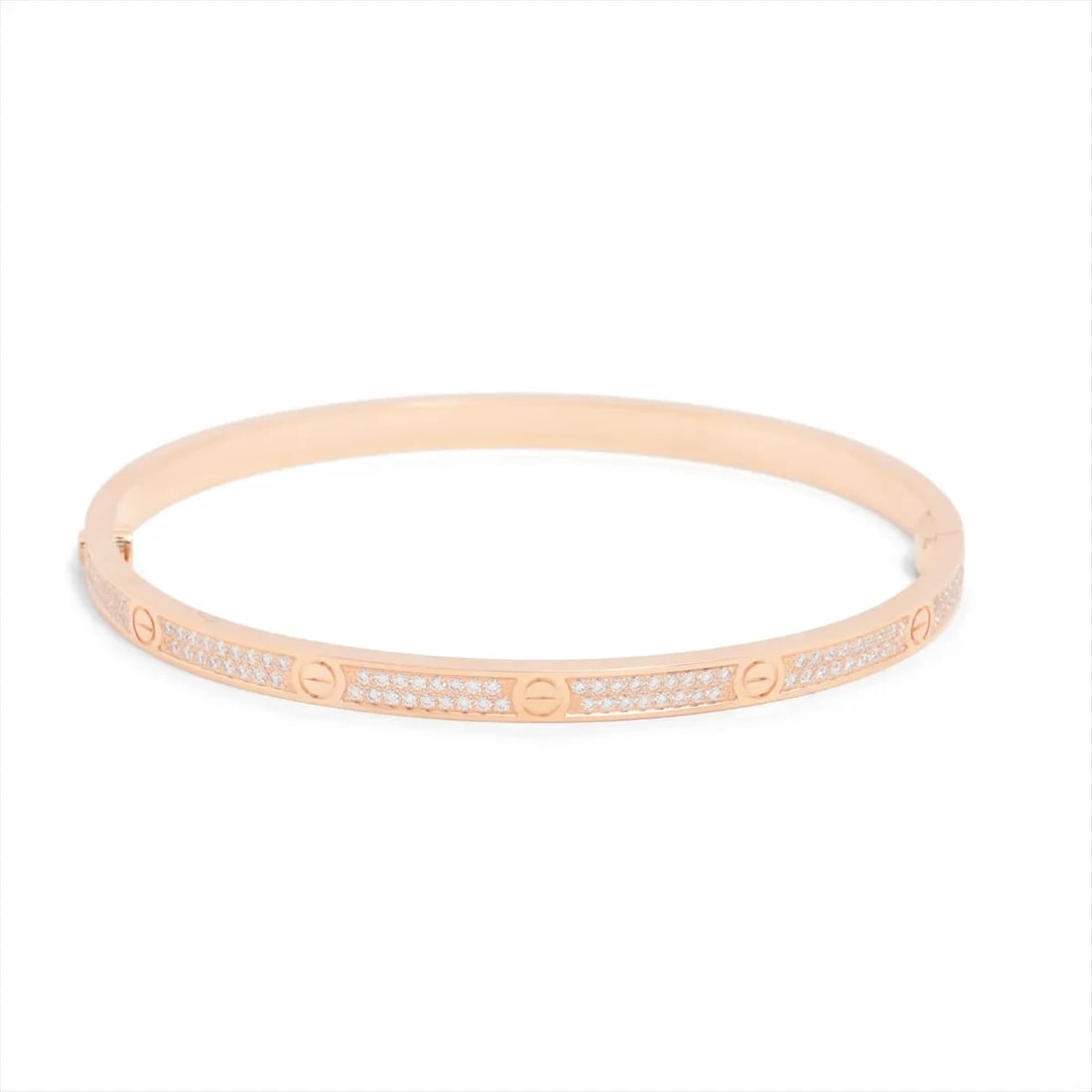 CARTIER LOVE SM PAVÉ DIAMOND BRACELET 750(PG): Cartier Love SM Pavé diamond Bracelet 750(PG) Brand: Cartier Type/Style: Bracelet Material: 750(PG), Main Stone/Creation natural Color: Not Specified Size: Size(CM) Bracelet length:17.1 