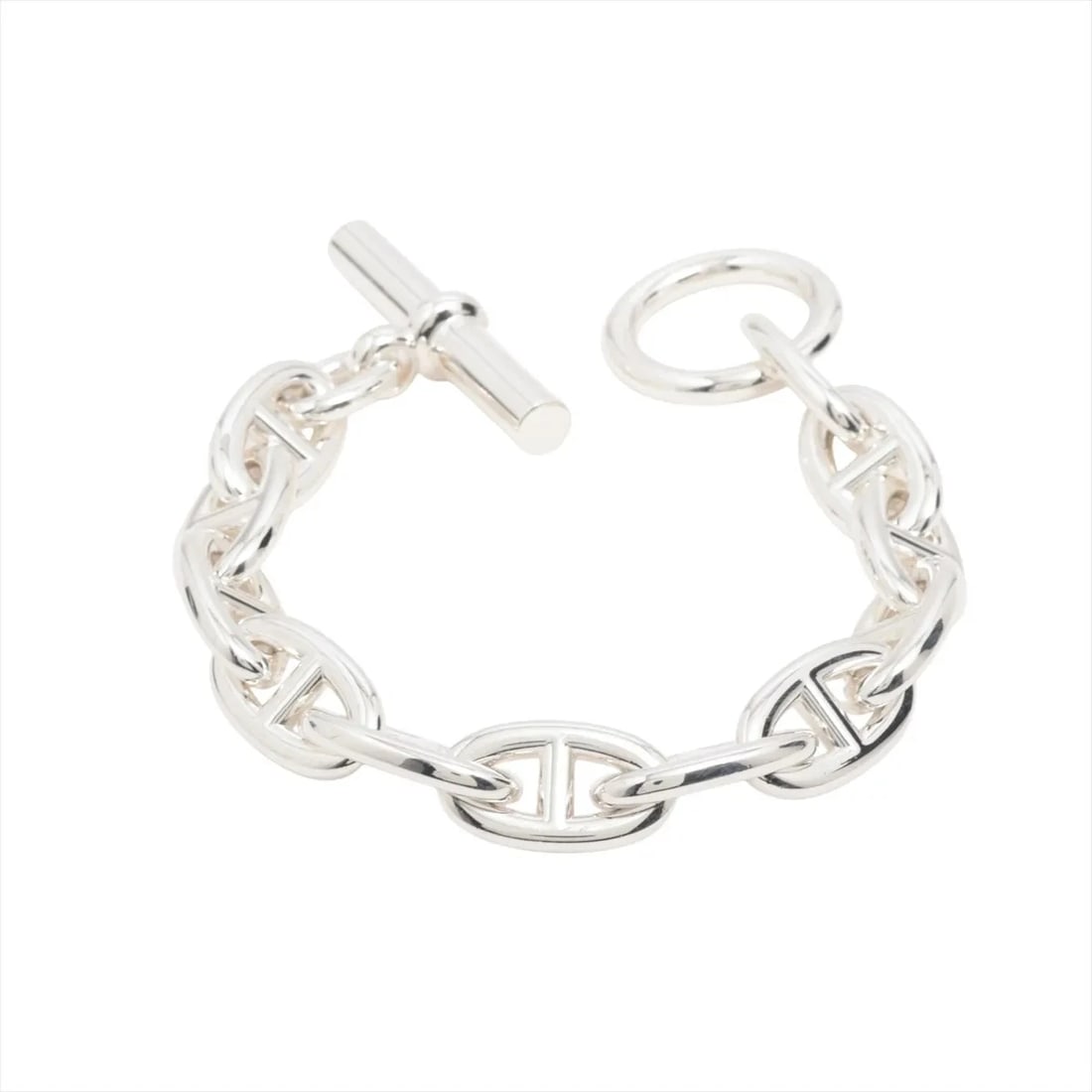 HERMES CHAINE D'ANCRE GM 2025 BRACELET: Hermes Chaine d'Ancre GM 2025 Bracelet Brand: Hermes Type/Style: Bracelet Material: 925, Color: Silver Size: Bracelet length:15.5 Accessories: None Accessories Notice: When purchasing pre-