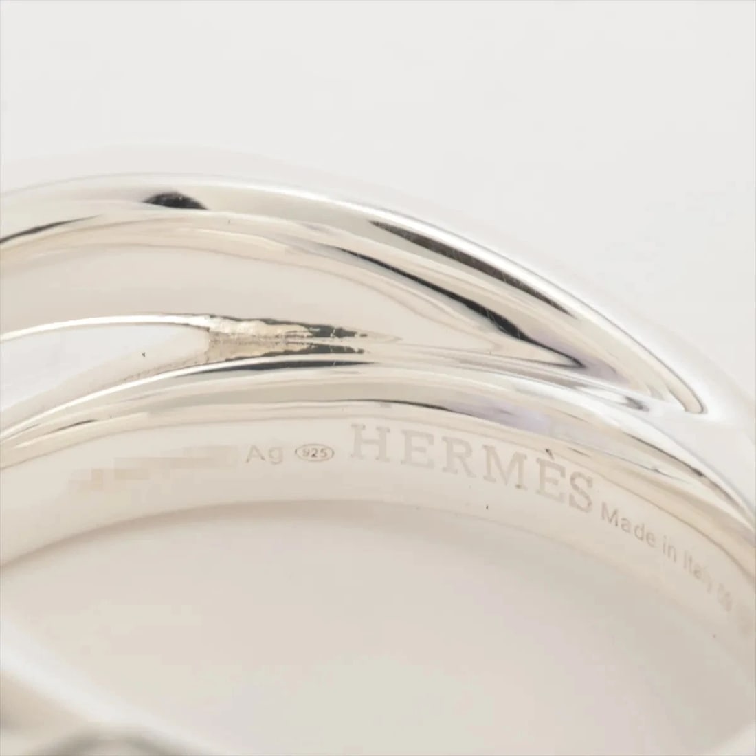 HERMES MINI CREW DOUBLE RING 925 SILVER - 3