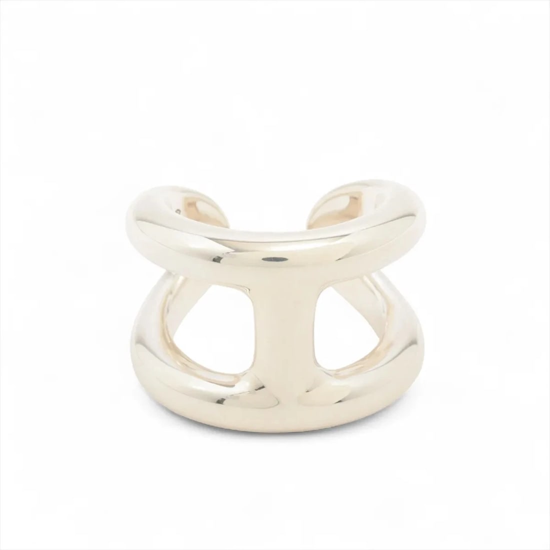 HERMES OSMO'S GM RING 925 SILVER: Hermes Osmo's GM Ring 925 Silver Brand: Hermes Type/Style: Ring Material: 925, Color: Silver Size: 6 US Accessories: None Accessories Notice: When purchasing pre-owned goods, please refer