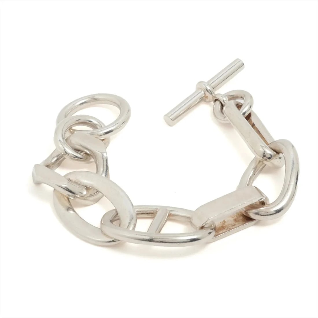 HERMES ALEA TGM BRACELET LG SILVER (1 of 2)