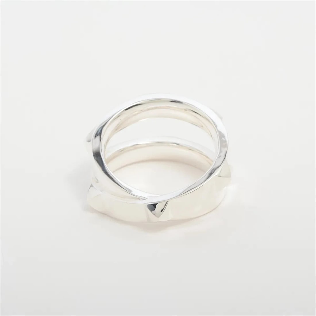 HERMES RING 925 SILVER MINI CREW DOUBLE RING - 2