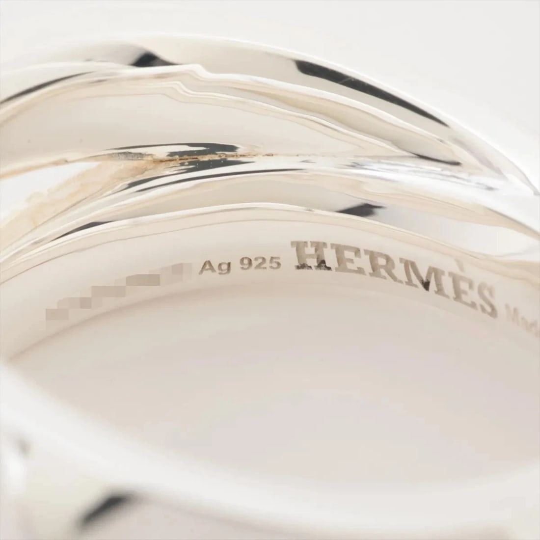 HERMES RING 925 SILVER MINI CREW DOUBLE RING - 3