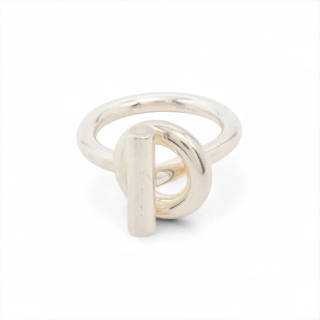 HERMES ECHAPPEE RING 925 SILVER: Hermes Echappee Ring 925 Silver Brand: Hermes Type/Style: Ring Material: 925, Color: Silver Size: 7.5 US Accessories: None Accessories Notice: When purchasing pre-owned goods, please refer