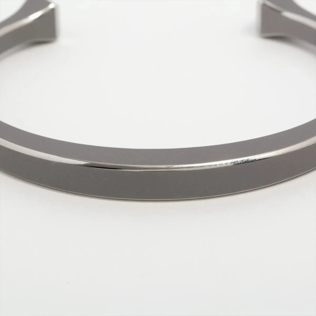 HERMES FEHRCHEVAL BANGLE TITANIUM GRAY X SILVER - 3