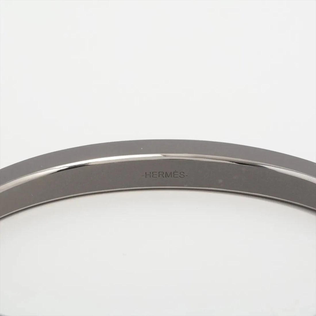 HERMES FEHRCHEVAL BANGLE TITANIUM GRAY X SILVER - 4
