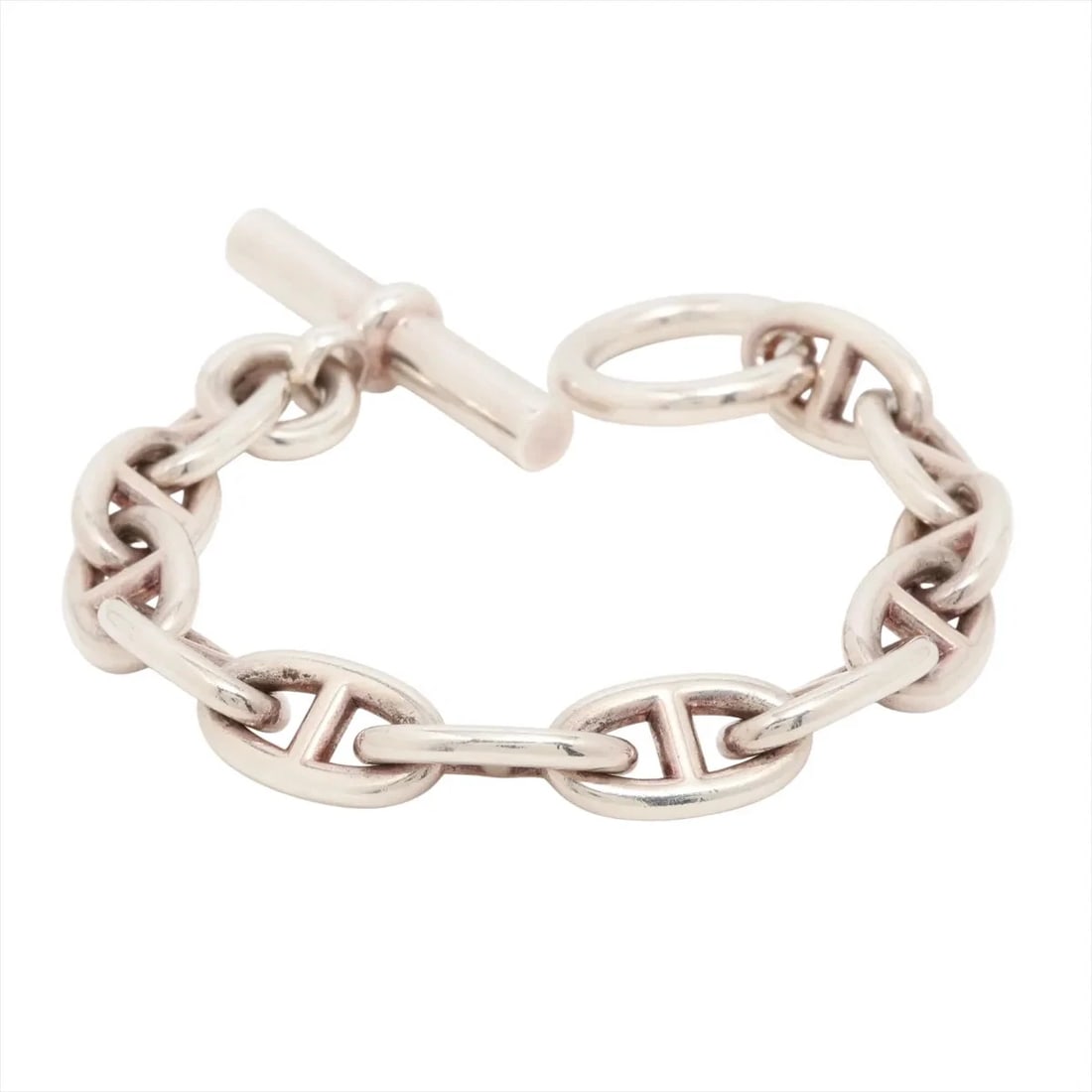 HERMES CHAINE D'ANCRE GM BRACELET: Hermes Chaine d'Ancre GM Bracelet Brand: Hermes Type/Style: Bracelet Material: 925, Color: Silver Size: None Accessories: None Accessories Notice: When purchasing pre-owned goods, please