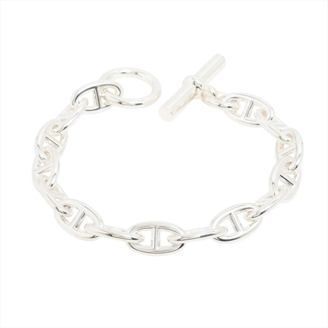 HERMES CHAINE D'ANCRE GM BRACELET: Hermes Chaine d'Ancre GM Bracelet Brand: Hermes Type/Style: Bracelet Material: 925, Color: Silver Size: Bracelet length:20 Accessories: None Accessories Notice: When purchasing pre-owned
