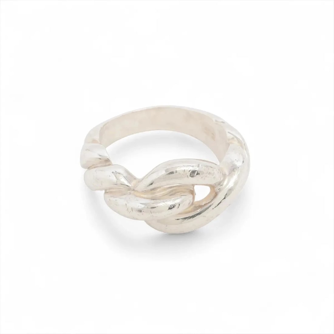 HERMES TORSADE RING 925 SILVER: Hermes Torsade Ring 925 Silver Brand: Hermes Type/Style: Ring Material: 925, Color: Silver Size: 5.25 US Accessories: None Accessories Notice: When purchasing pre-owned goods, please refer to