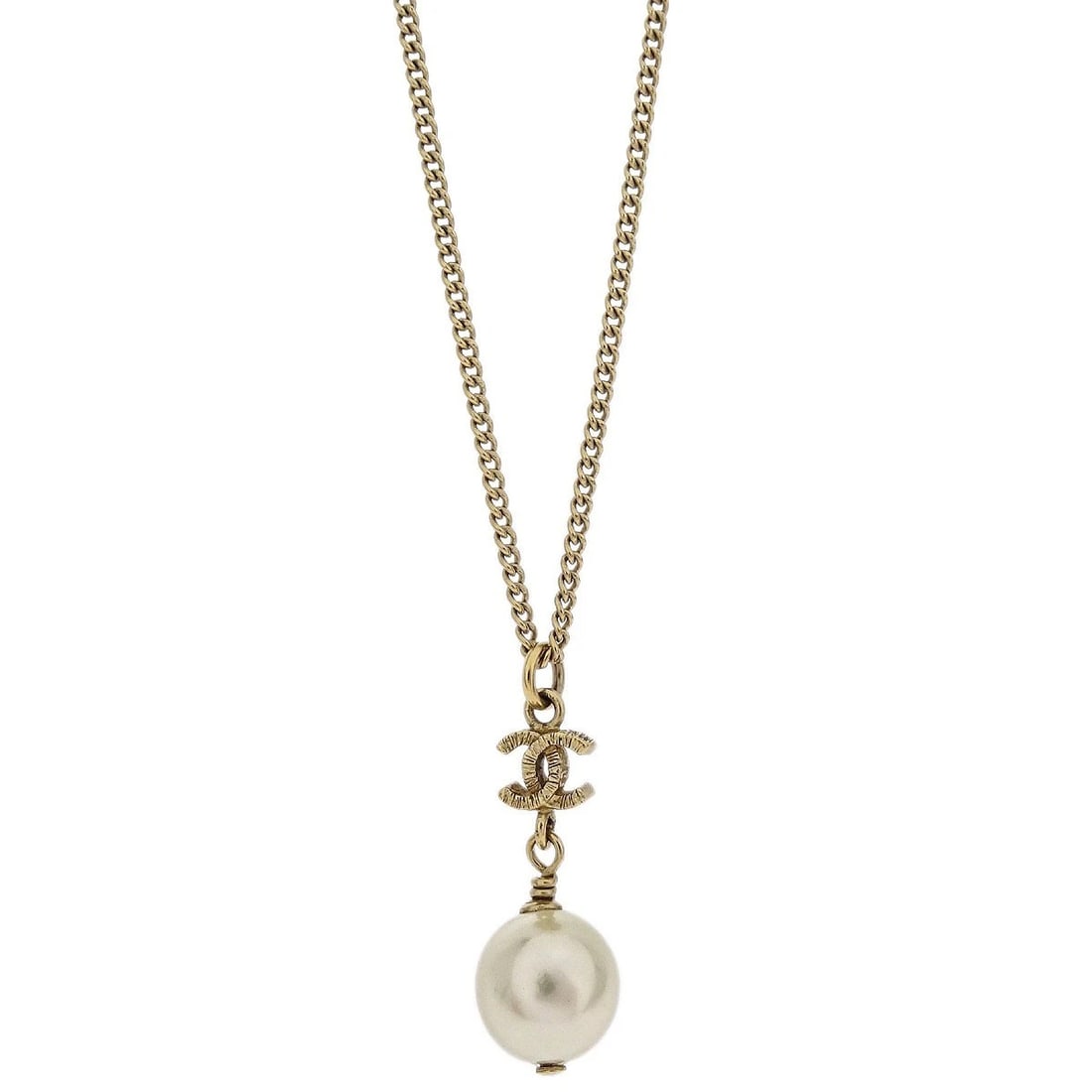 CHANEL CHARM CC GOLD CHAIN NECKLACE: Chanel Charm CC Gold Chain Necklace Brand: CHANEL Type/Style: Pendant Material: Gold Plated, Color: Gold Size: Chain(Overall) : 61.0 cm Charm : W 1.0 x H 2.5 cm Accessories: None Accessories