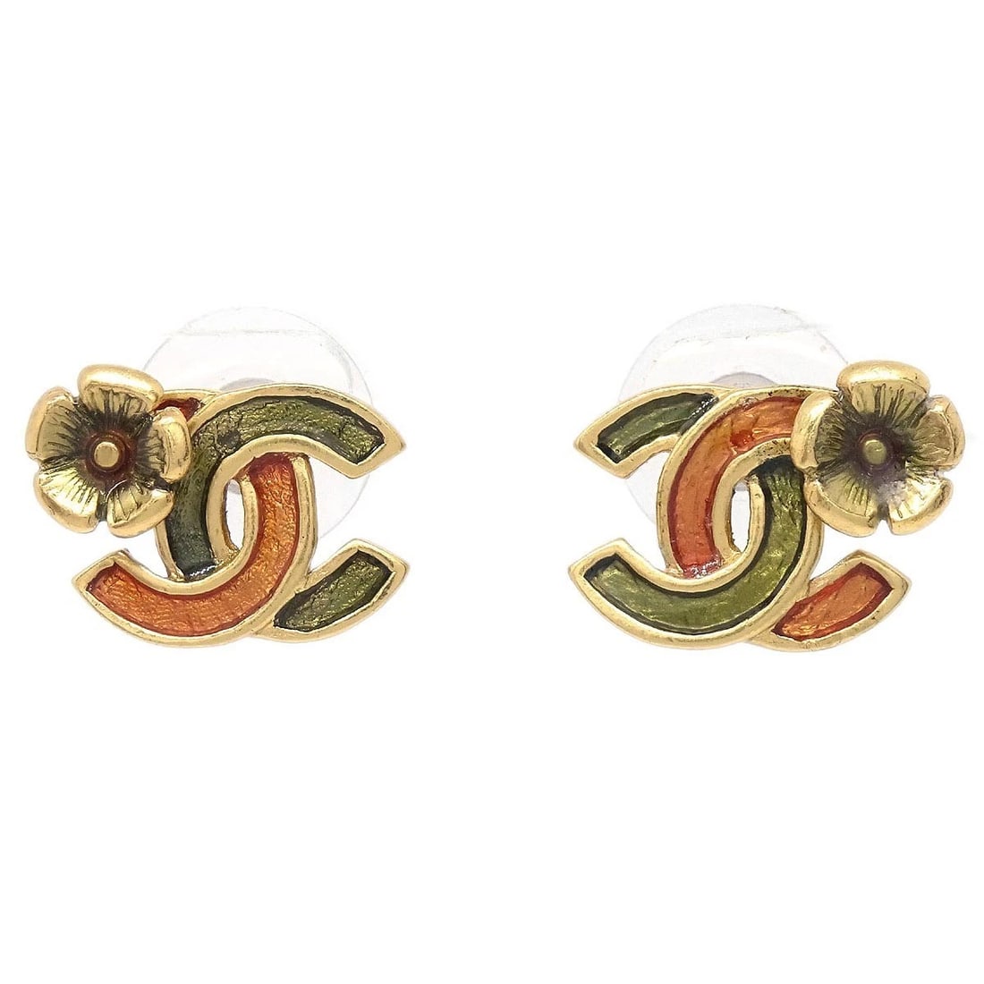 CHANEL PIERCED EARRINGS GOLD (1 of 3)