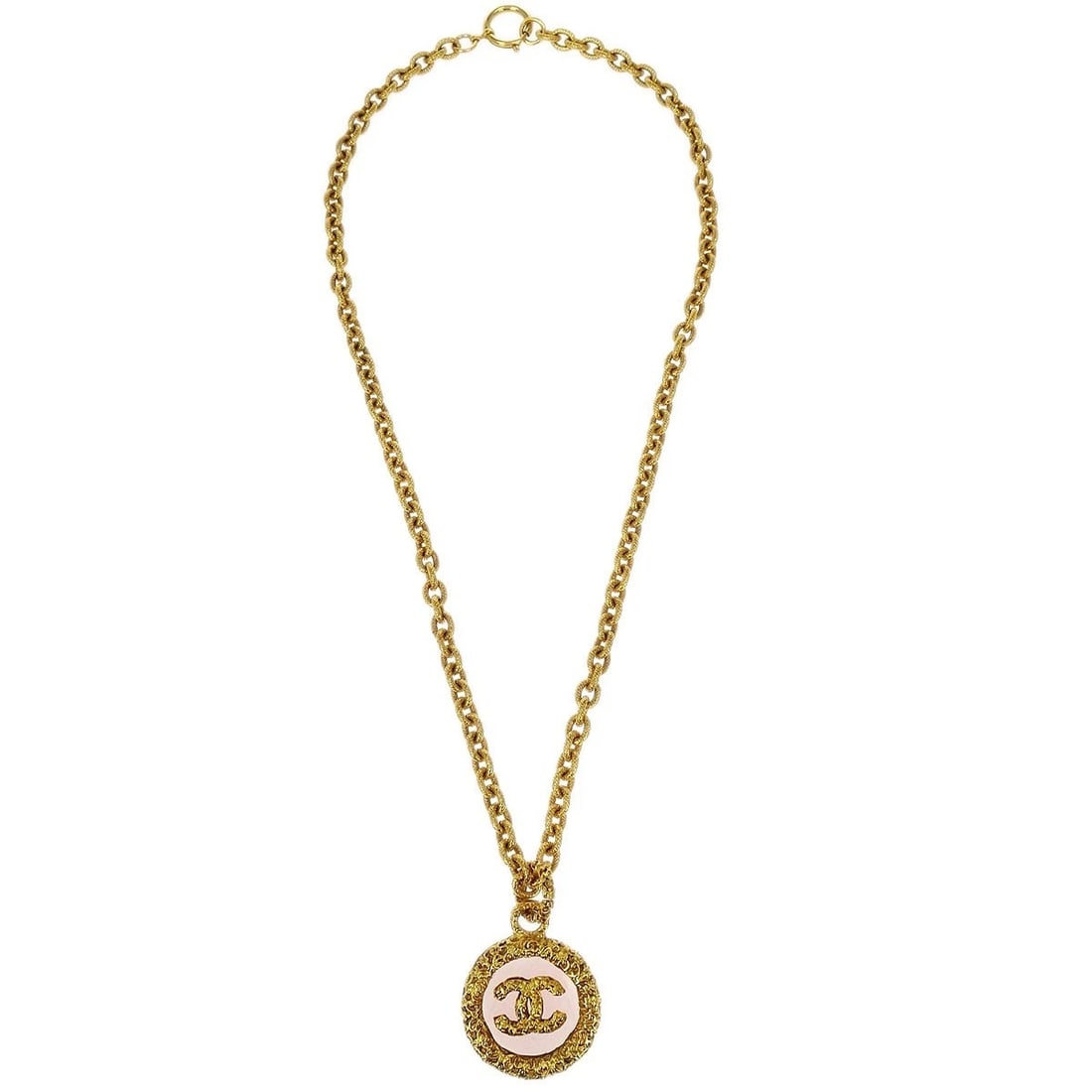CHANEL GOLD MEDALLION CC CHAIN PENDANT NECKLACE: Chanel Gold Medallion CC Chain Pendant Necklace Brand: CHANEL Type/Style: Necklace Material: Gold Plated, Color: Gold Size: Chain(Overall) : 80.0 cm Top : Diameter : 4.4 cm Accessories: None