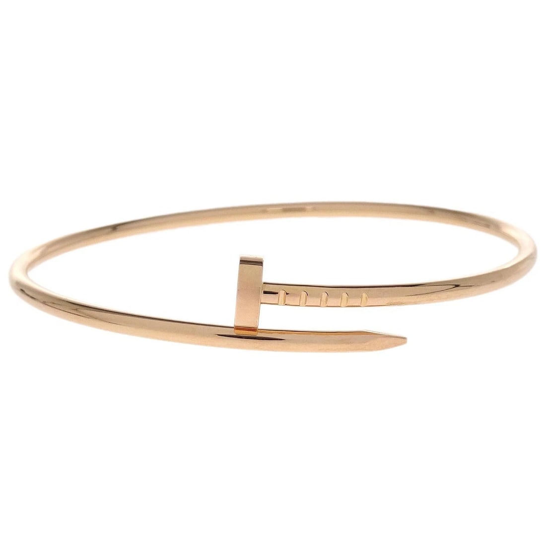 CARTIER JUSTE CLOU BRACELET AU750: Cartier Juste Clou Bracelet Au750 Brand: Cartier Type/Style: Bracelet Material: Au750(750PG), Color: Gold Size: Inner circumference : 16.5 cm Accessories: None Accessories Notice: When pur