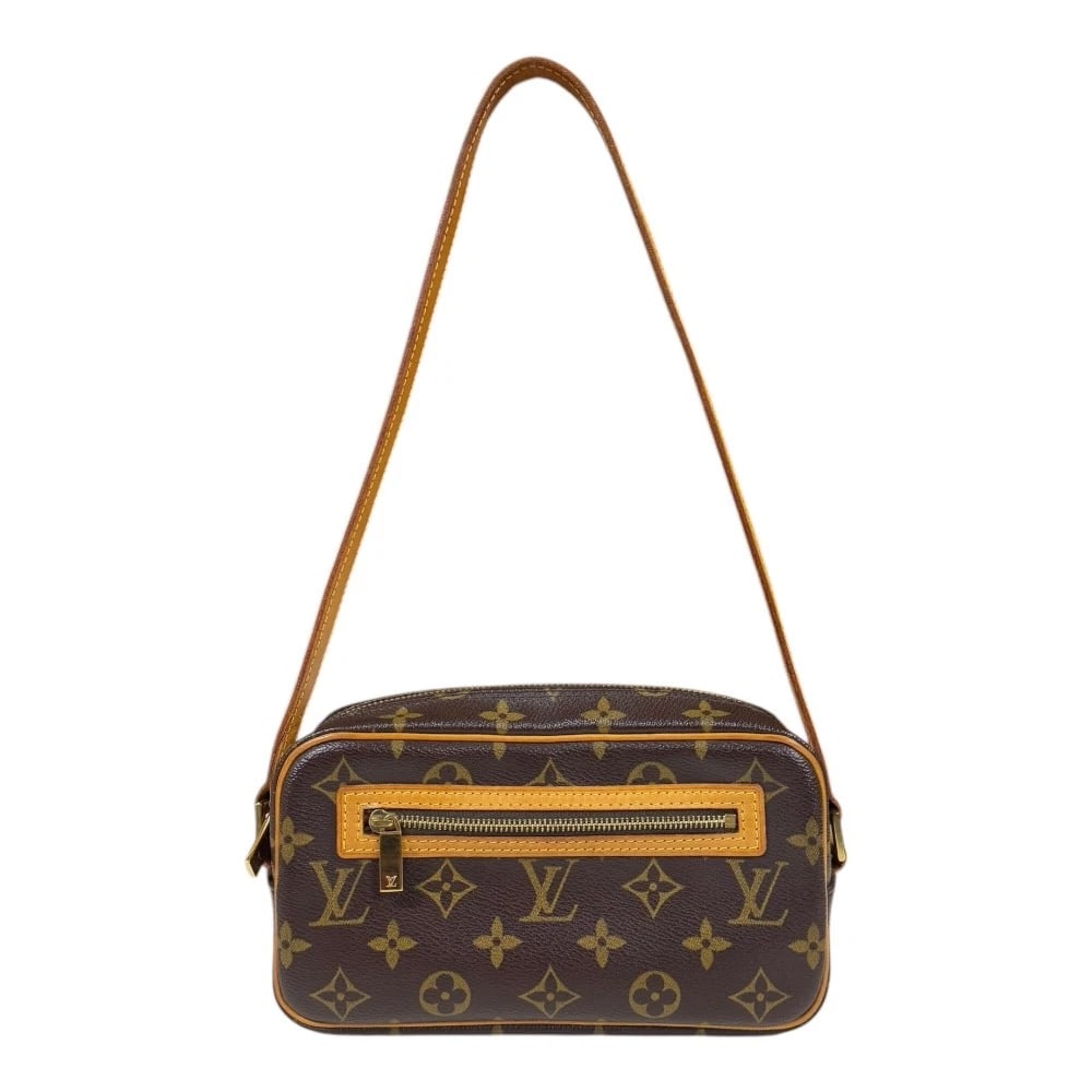 LOUIS VUITTON SHOULDER BAG: LOUIS VUITTON Shoulder Bag Brand: LOUIS VUITTON Type: Shoulder Bag Material/Exterior Material: Monogram canvas Color/Exterior Color: Brown Size: W8.3 x H4.7 x D2.4inch Shoulder:27.2inch 
