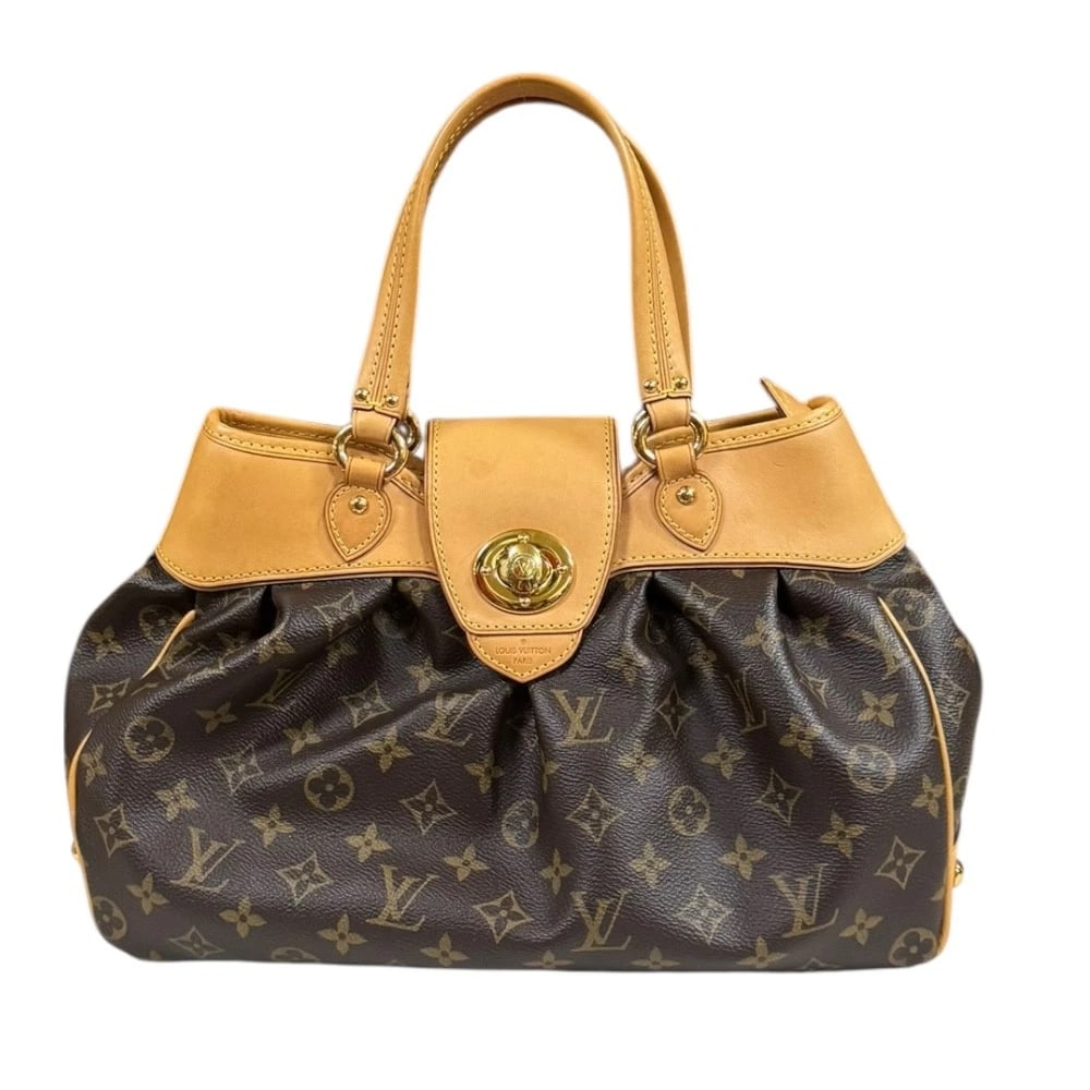 LOUIS VUITTON HANDBAG MONOGRAM CANVAS: LOUIS VUITTON Handbag Monogram canvas Brand: LOUIS VUITTON Type: Handbag Material/Exterior Material: Monogram canvas Color/Exterior Color: Brown Size: W13.4 x H9.4 x D4.1inch Handle:13.2inch Acce