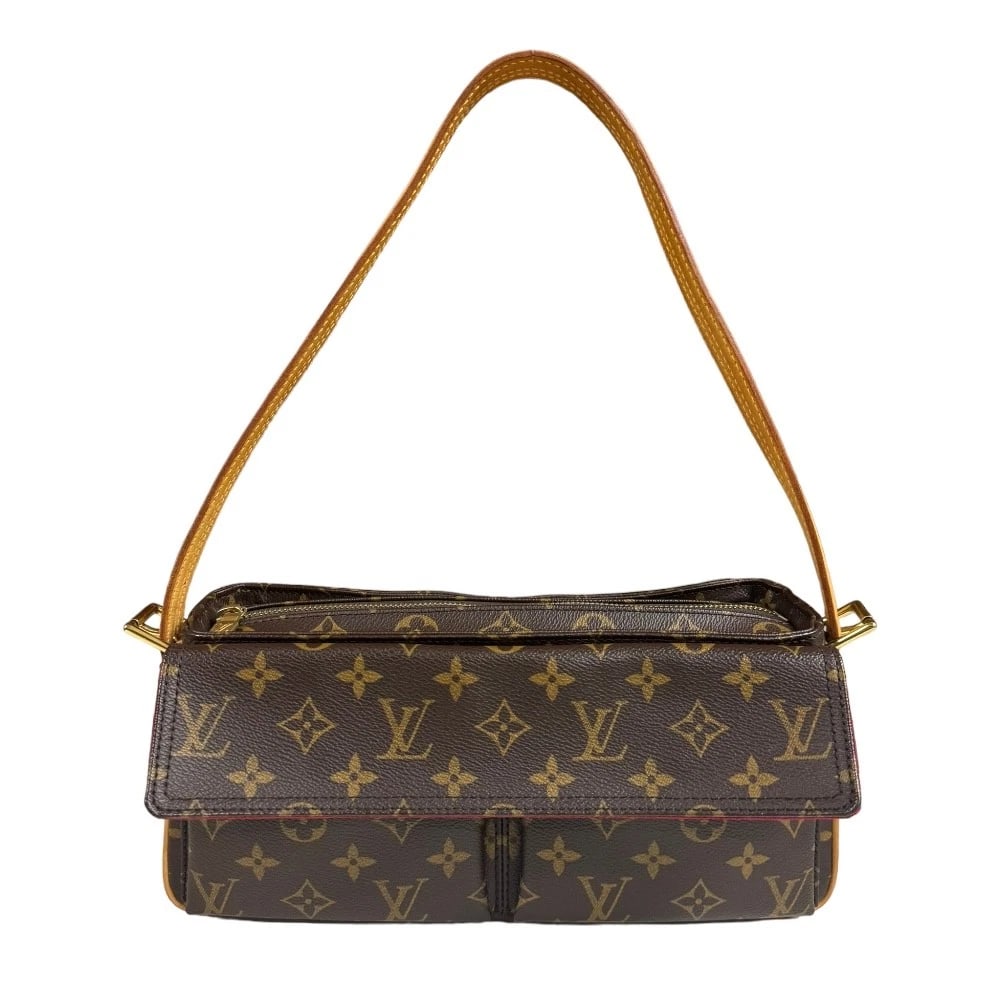 LOUIS VUITTON SHOULDER BAG MONOGRAM: LOUIS VUITTON Shoulder Bag Monogram Brand: LOUIS VUITTON Type: Shoulder Bag Material/Exterior Material: Monogram canvas Color/Exterior Color: Brown Size: W11.8 x H5.1 x D3.5inch