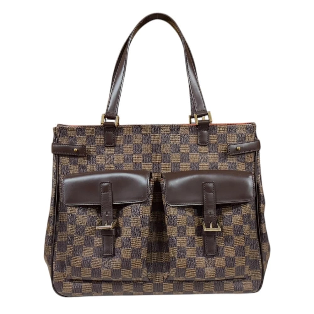 LOUIS VUITTON TOTE BAG DAMIER CANVAS: LOUIS VUITTON Tote Bag Damier canvas Brand: LOUIS VUITTON Type: Tote Bag Material/Exterior Material: Damier canvas Color/Exterior Color: Brown Size: W13.6 x H11.0 x D4.3inch Handle:17.7inch 