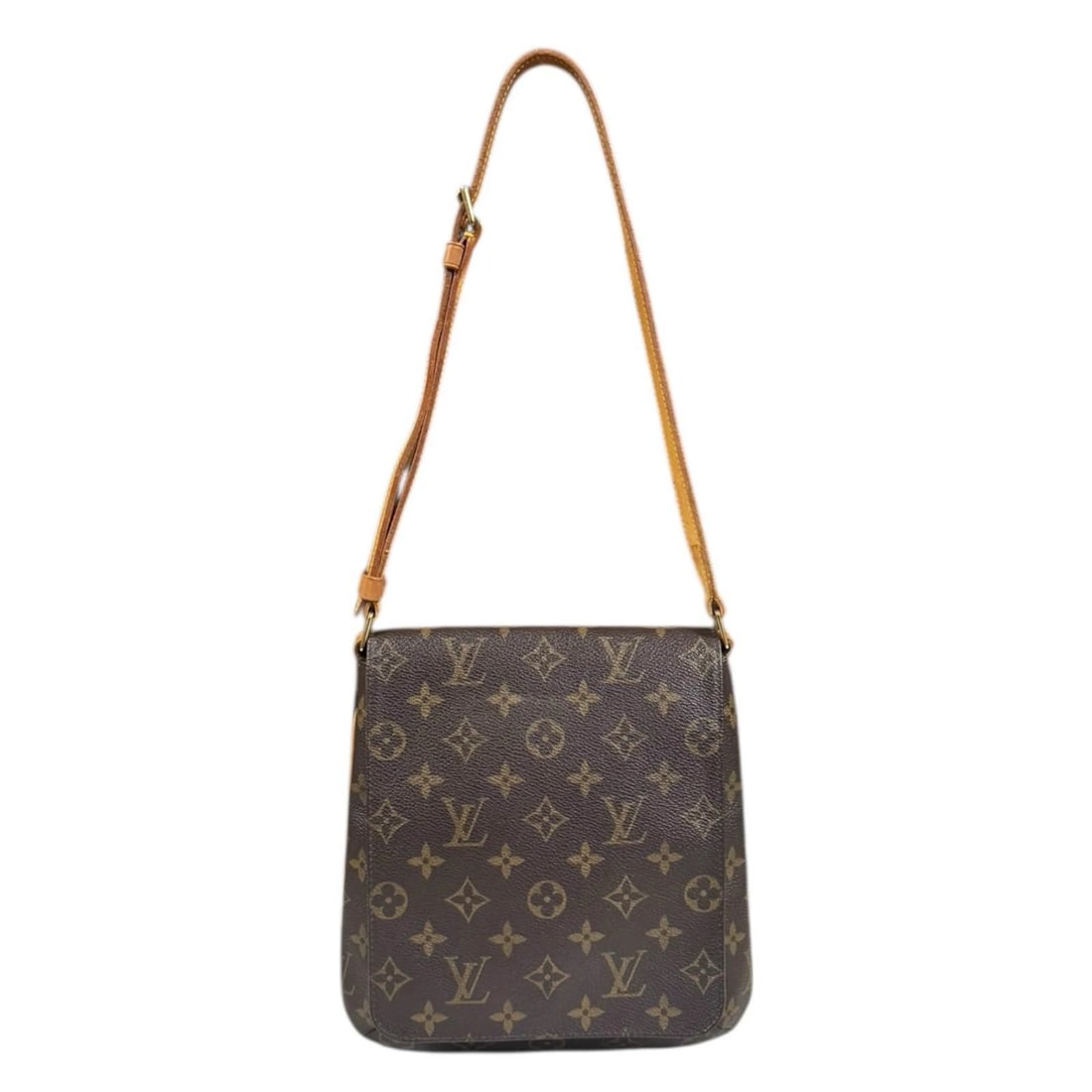 LOUIS VUITTON SHOULDER BAG MONOGRAM CANVAS MUSETTE: LOUIS VUITTON Shoulder Bag Monogram canvas Musette Brand: LOUIS VUITTON Type: Shoulder Bag Material/Exterior Material: Monogram canvas Color/Exterior Color: Brown Size: W9.1 x H8.7 x D2.0inch