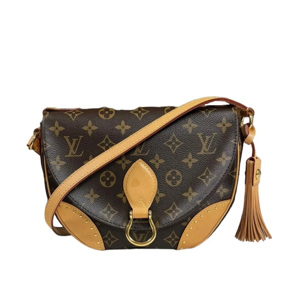 LOUIS VUITTON SHOULDER BAG MONOGRAM CANVAS: LOUIS VUITTON Shoulder Bag Monogram canvas Brand: LOUIS VUITTON Type: Shoulder Bag Material/Exterior Material: Monogram canvas Color/Exterior Color: Brown Size: W9.3 x H7.1 x D3.0inch