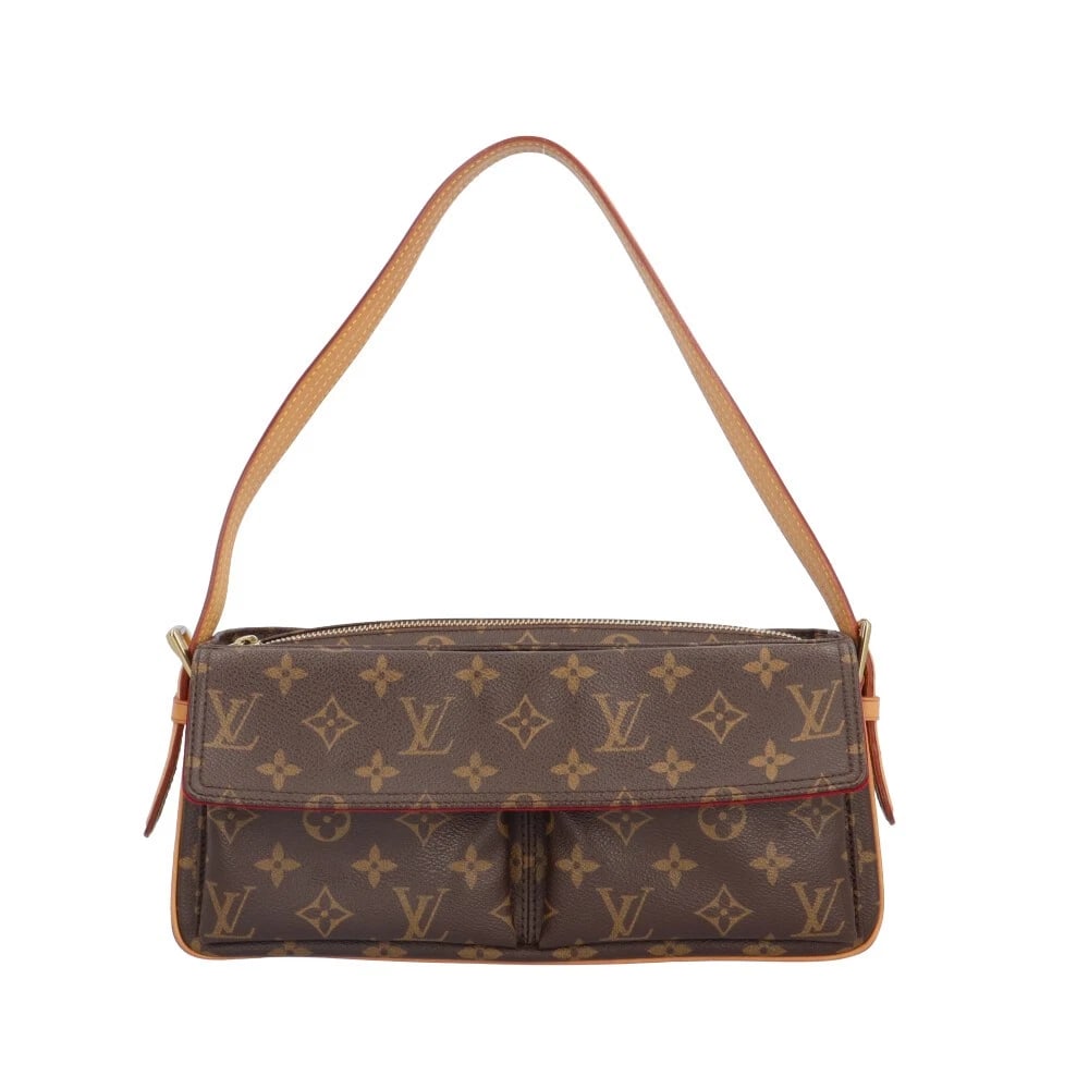 LOUIS VUITTON HANDBAG MONOGRAM CANVAS: LOUIS VUITTON Handbag Monogram canvas Brand: LOUIS VUITTON Type: Handbag Material/Exterior Material: Monogram canvas Color/Exterior Color: Brown Size: W11.8 x H5.1 x D3.5inch Shoulder:0.0inch Acc