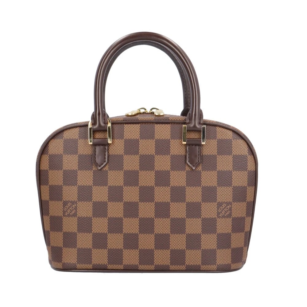 LOUIS VUITTON HANDBAG DAMIER CANVAS SARIA MINI: LOUIS VUITTON Handbag Damier canvas Saria Mini Brand: LOUIS VUITTON Type: Handbag Material/Exterior Material: Damier canvas Color/Exterior Color: Brown Size: W8.3 x H6.3 x D3.1inch