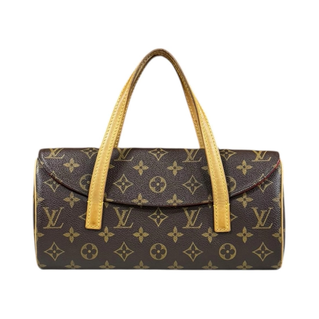 LOUIS VUITTON HANDBAG MONOGRAM CANVAS SONATINE: LOUIS VUITTON Handbag Monogram canvas Sonatine Brand: LOUIS VUITTON Type: Handbag Material/Exterior Material: Monogram canvas Color/Exterior Color: Brown Size: W11.0 x H5.3 x D2.4inch Handle:15.4i