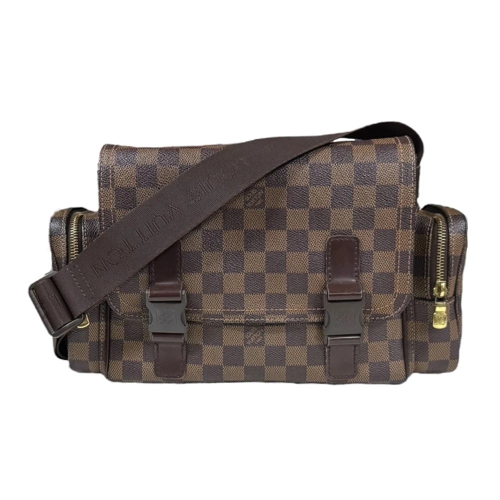 LOUIS VUITTON SHOULDER BAG DAMIER CANVAS: LOUIS VUITTON Shoulder Bag Damier canvas Brand: LOUIS VUITTON Type: Shoulder Bag Material/Exterior Material: Damier canvas Color/Exterior Color: Brown Size: W12.6 x H7.9 x D4.3inch