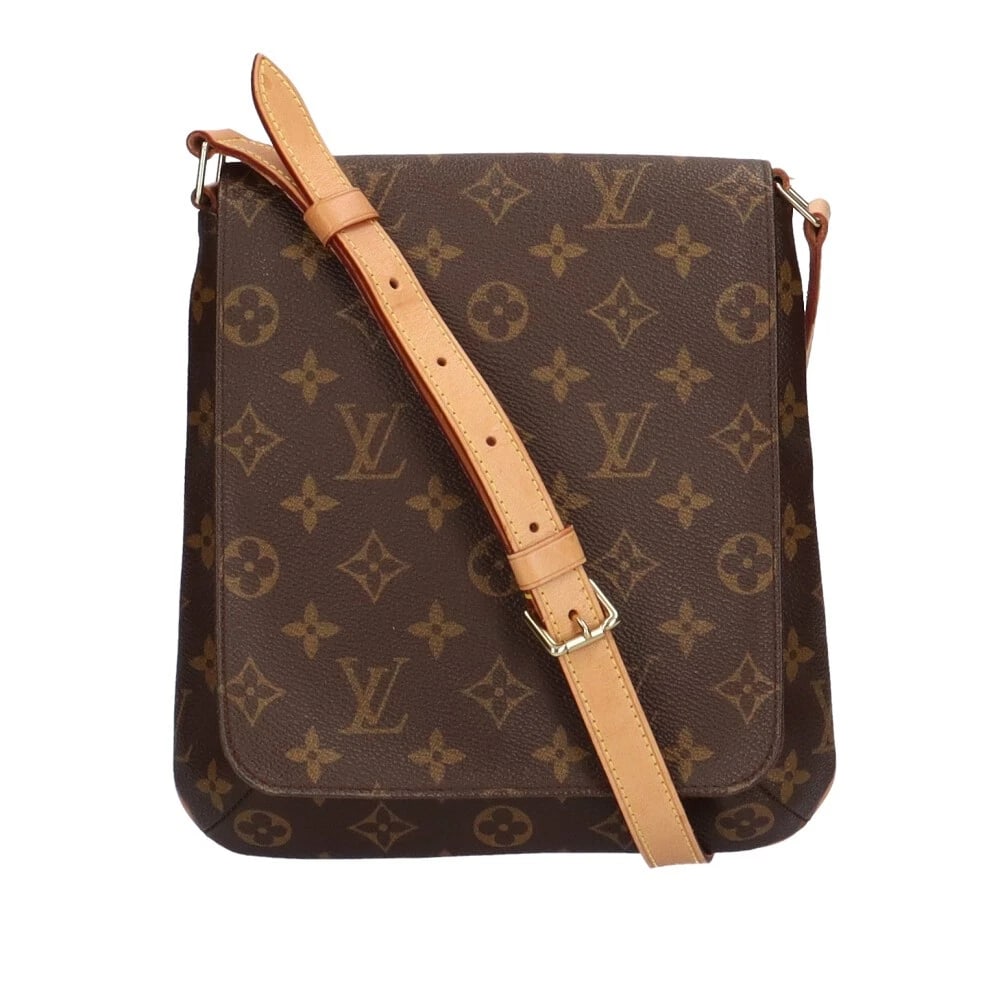 LOUIS VUITTON MUDGET SALSA SHOULDER BAG: LOUIS VUITTON Mudget Salsa Shoulder Bag Brand: LOUIS VUITTON Type: Shoulder Bag Material/Exterior Material: Monogram canvas Color/Exterior Color: Brown / Brown Size: W8.7 x H9.4 x D1.6inch