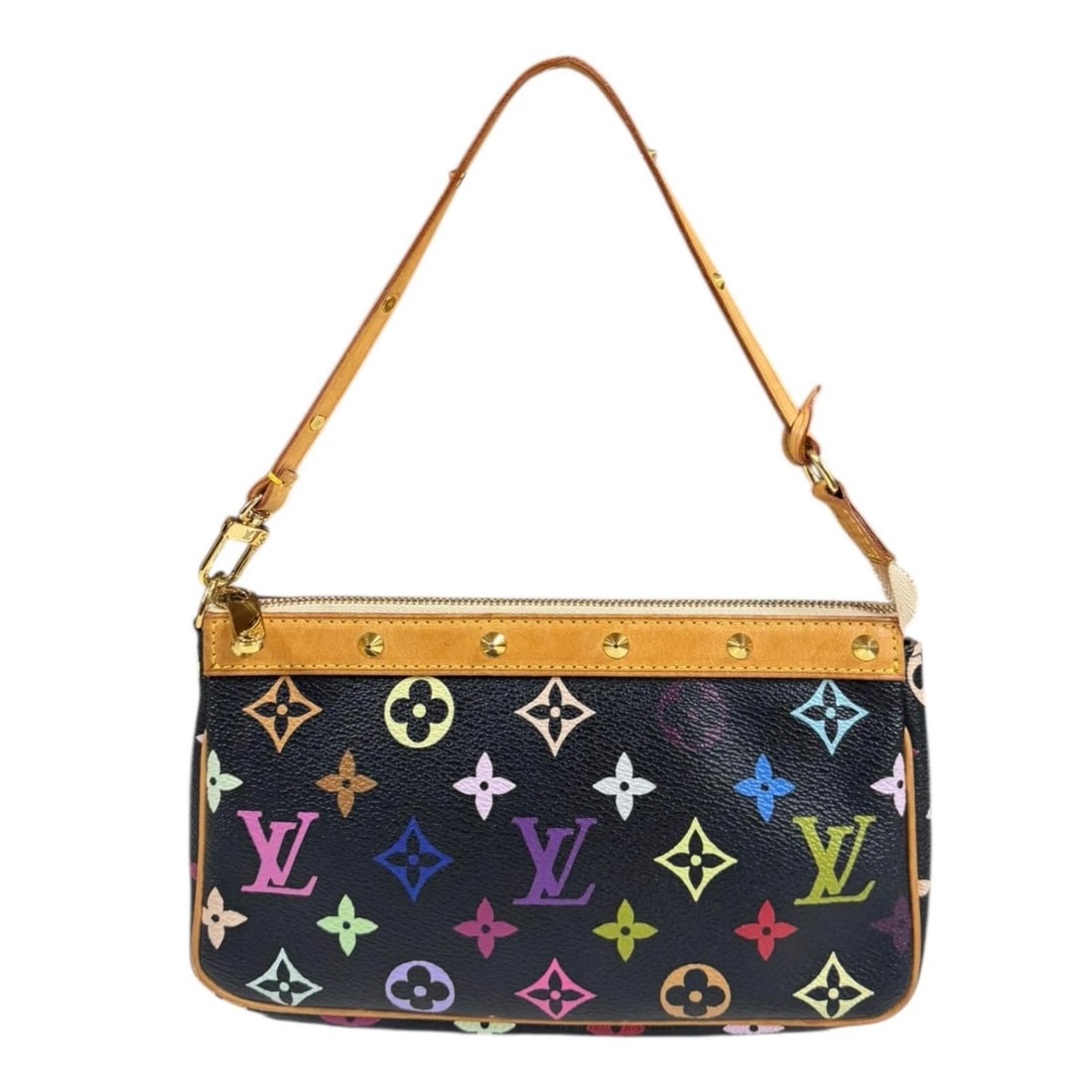 LOUIS VUITTON HANDBAG MONOGRAM POCHETTE: LOUIS VUITTON Handbag Monogram Pochette Brand: LOUIS VUITTON Type: Handbag Material/Exterior Material: Monogram multicolor Color/Exterior Color: multicolor / black Size: W8.5 x H4.7 x D1.8inch Han