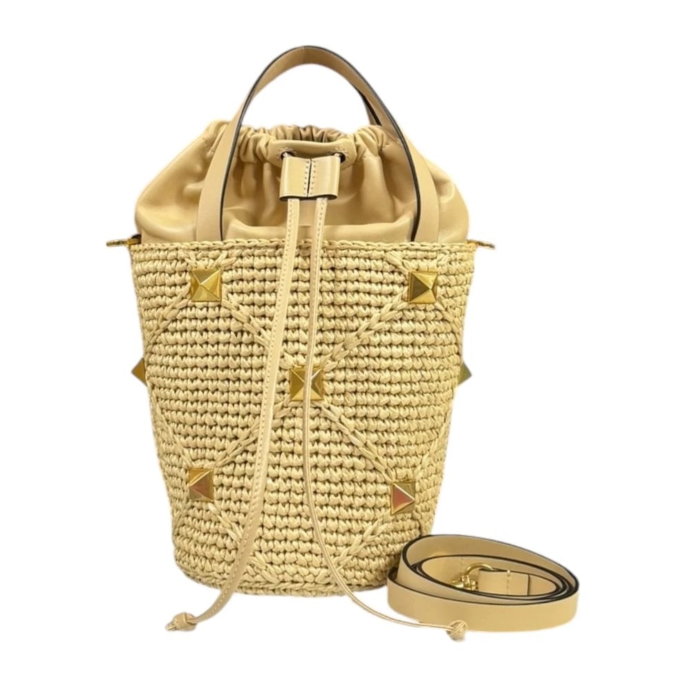 VALENTINO SHOULDER BAG CROSS BODY RAFFIA 2WAY: Valentino Shoulder Bag Cross Body Raffia 2way Brand: Valentino Type: Shoulder Bag Material/Exterior Material: Raffia Color/Exterior Color: beige Size: W5.9 x H8.3 x D5.1inch Handle:11.8inch