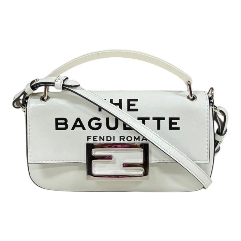 FENDI SHOULDER BAG CROSS BODY LEATHER: FENDI Shoulder Bag Cross Body leather Brand: FENDI Type: Shoulder Bag Material/Exterior Material: leather Color/Exterior Color: white Size: W7.1 x H4.3 x D1.0inch Handle:6.7inch