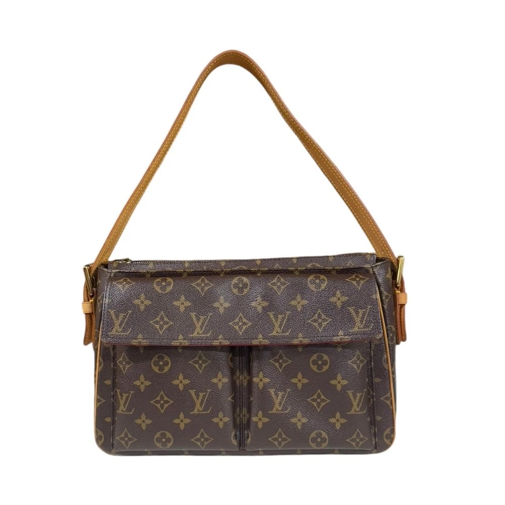 LOUIS VUITTON SHOULDER BAG MONOGRAM: LOUIS VUITTON Shoulder Bag Monogram Brand: LOUIS VUITTON Type: Shoulder Bag Material/Exterior Material: Monogram canvas Color/Exterior Color: Brown Size: W12.4 x H7.9 x D3.9inch Shoulder:23.6inch