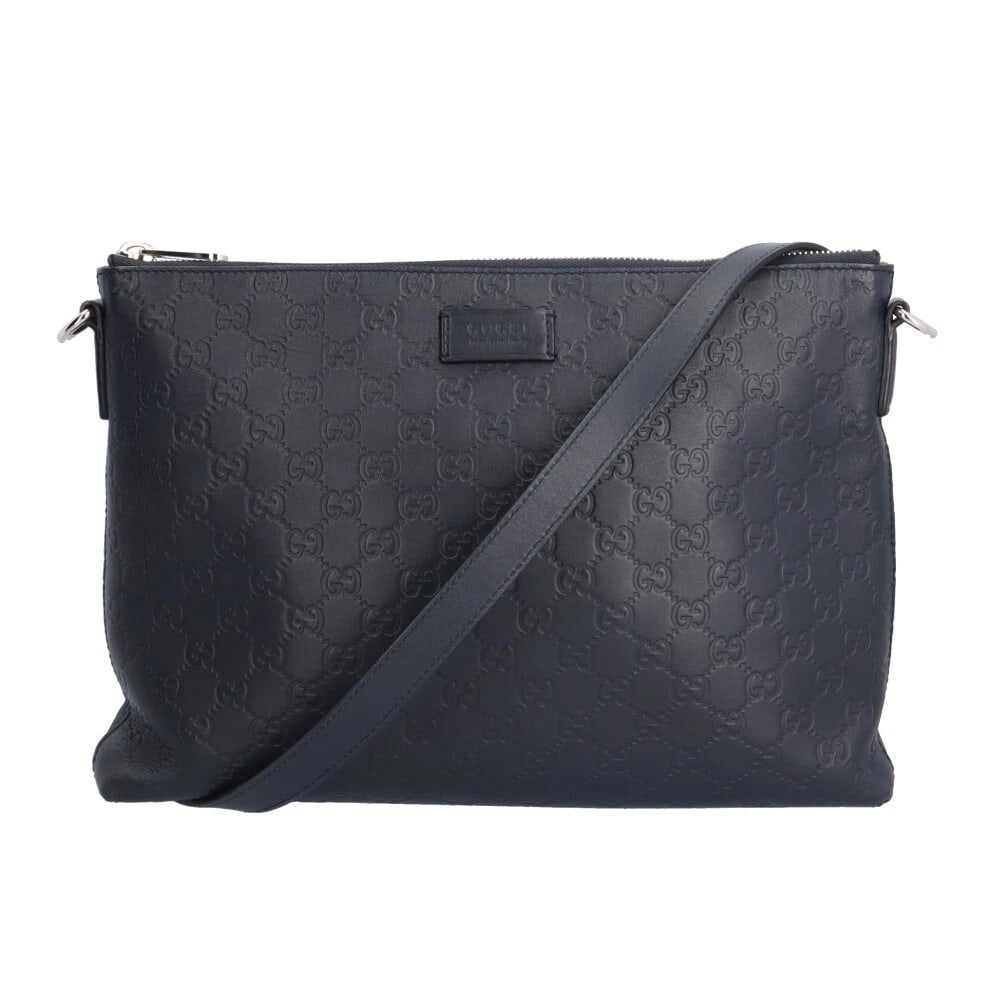GUCCI SHOULDER BAG CROSS BODY LEATHER 2WAY: GUCCI Shoulder Bag Cross Body leather 2way Brand: GUCCI Type: Shoulder Bag Material/Exterior Material: leather Color/Exterior Color: Navy Size: W13.8 x H9.8 x D2.0inch Shoulder:43.3inch 