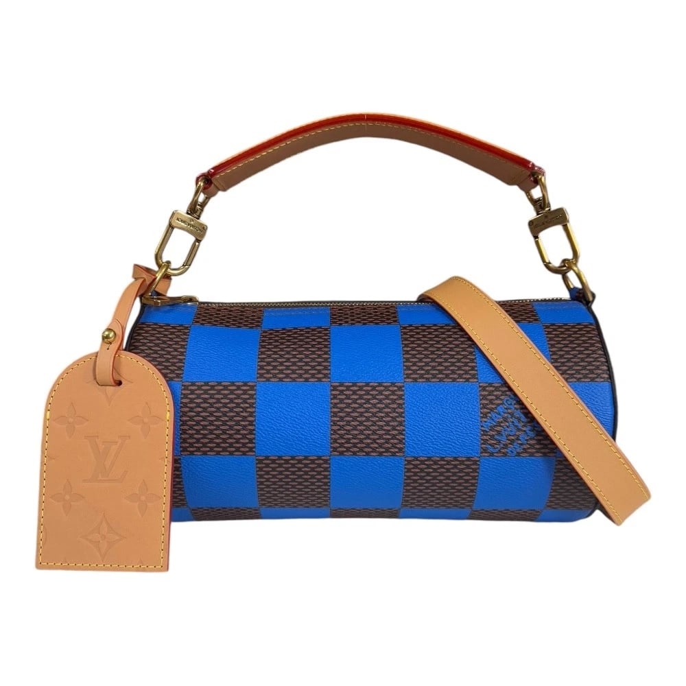 LOUIS VUITTON SHOULDER BAG 2WAY DAMIER: LOUIS VUITTON Shoulder Bag 2WAY Damier Brand: LOUIS VUITTON Type: Shoulder Bag Material/Exterior Material: Damier Pop Canvas Color/Exterior Color: blue / Brown Size: W10.2 x H5.5 x D5.5inch