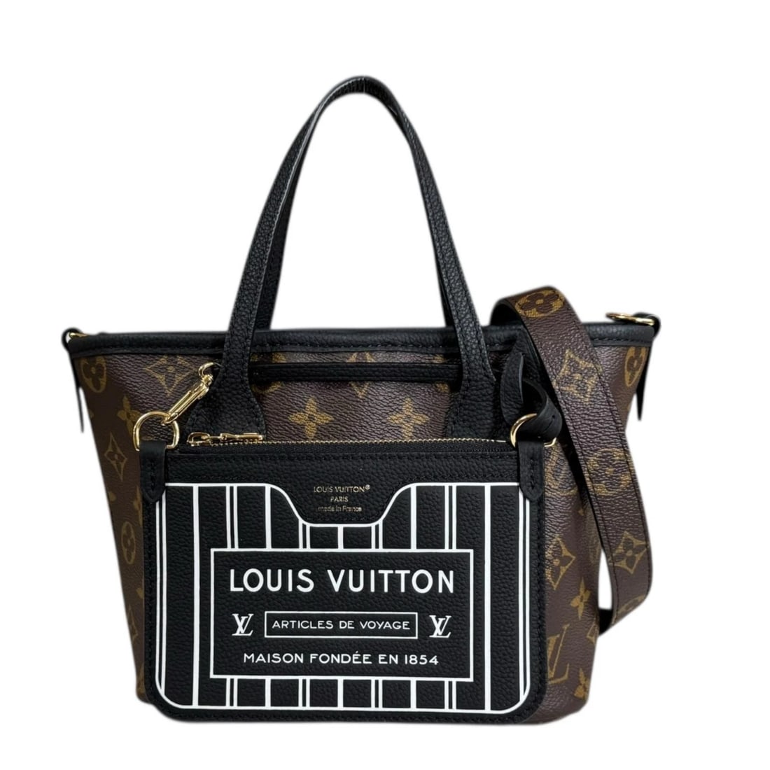 LOUISVUITTON SHOULDER BAG MONOGRAM: LOUISVUITTON Shoulder Bag Monogram Brand: LOUIS VUITTON Type: Shoulder Bag Material/Exterior Material: Monogram canvas Color/Exterior Color: black / Brown Size: W7.5 x H6.7 x D4.1inch Handle:12.2i