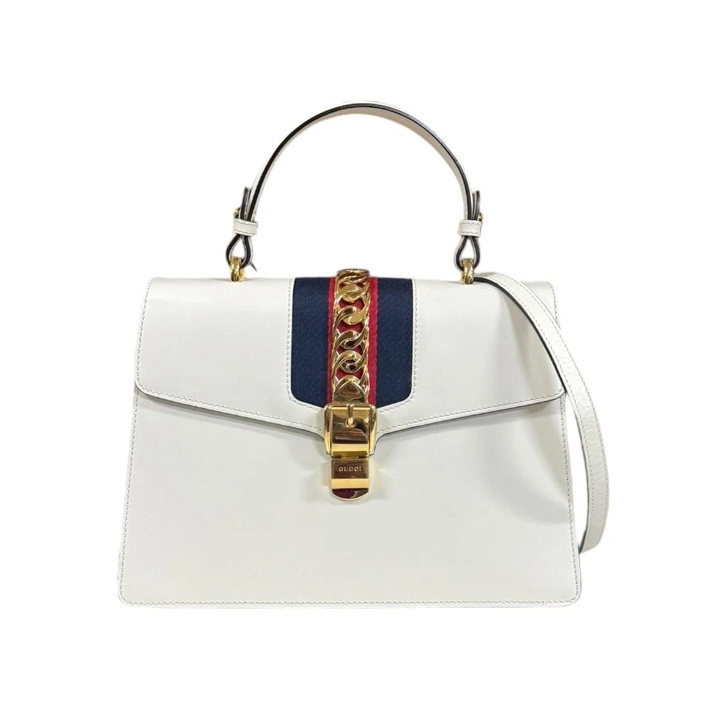 GUCCI SHOULDER BAG LEATHER 2WAY SILVI: GUCCI Shoulder Bag leather 2way Silvi Brand: GUCCI Type: Shoulder Bag Material/Exterior Material: leather Color/Exterior Color: white Size: W12.2 x H8.3 x D4.5inch Handle:11.2inch