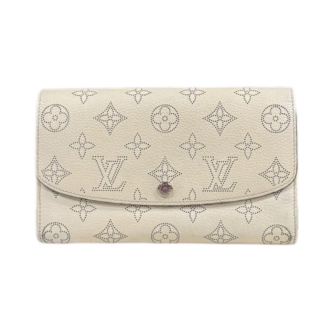 LOUIS VUITTON PURSE MONOGRAM MAHINA: LOUIS VUITTON purse Monogram Mahina Brand: LOUIS VUITTON Type: purse Material/Exterior Material: Monogram Mahina Color/Exterior Color: white Size: W7.5 x H4.5x D1.2inch Accessories: None A