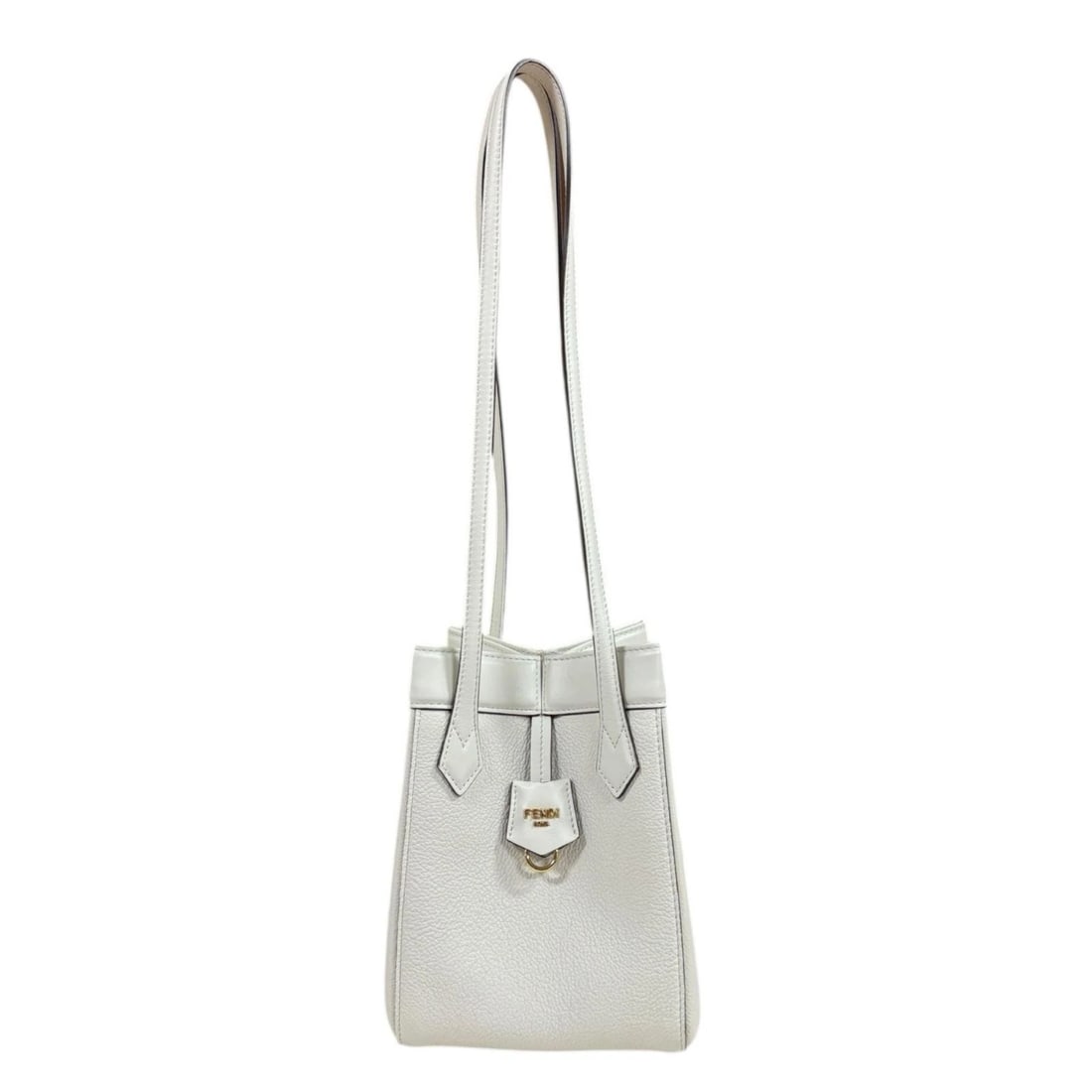 FENDI SHOULDER BAG LEATHER ORIGAMI MINI: FENDI Shoulder Bag leather Origami Mini Brand: FENDI Type: Shoulder Bag Material/Exterior Material: leather Color/Exterior Color: white Size: W5.5 x H7.7 x D5.5inch Shoulder:27.6inch 