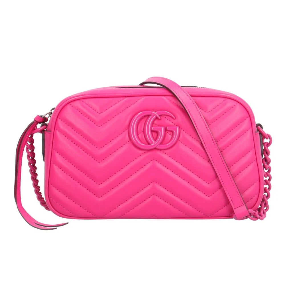 GUCCI SHOULDER BAG CROSS BODY LEATHER: GUCCI Shoulder Bag Cross Body leather Brand: GUCCI Type: Shoulder Bag Material/Exterior Material: leather Color/Exterior Color: pink Size: W9.4 x H5.5 x D2.8inch Shoulder:50.4inch 