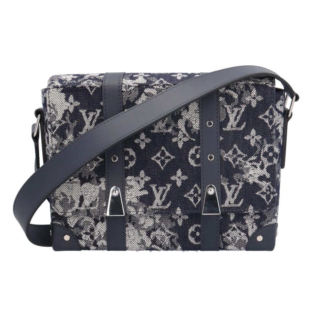 LOUIS VUITTON SHOULDER BAG CROSS BODY: LOUIS VUITTON Shoulder Bag Cross Body Brand: LOUIS VUITTON Type: Shoulder Bag Material/Exterior Material: Monogram Tapestry Canvas Color/Exterior Color: Navy Size: W9.4 x H7.1 x D2.2inch