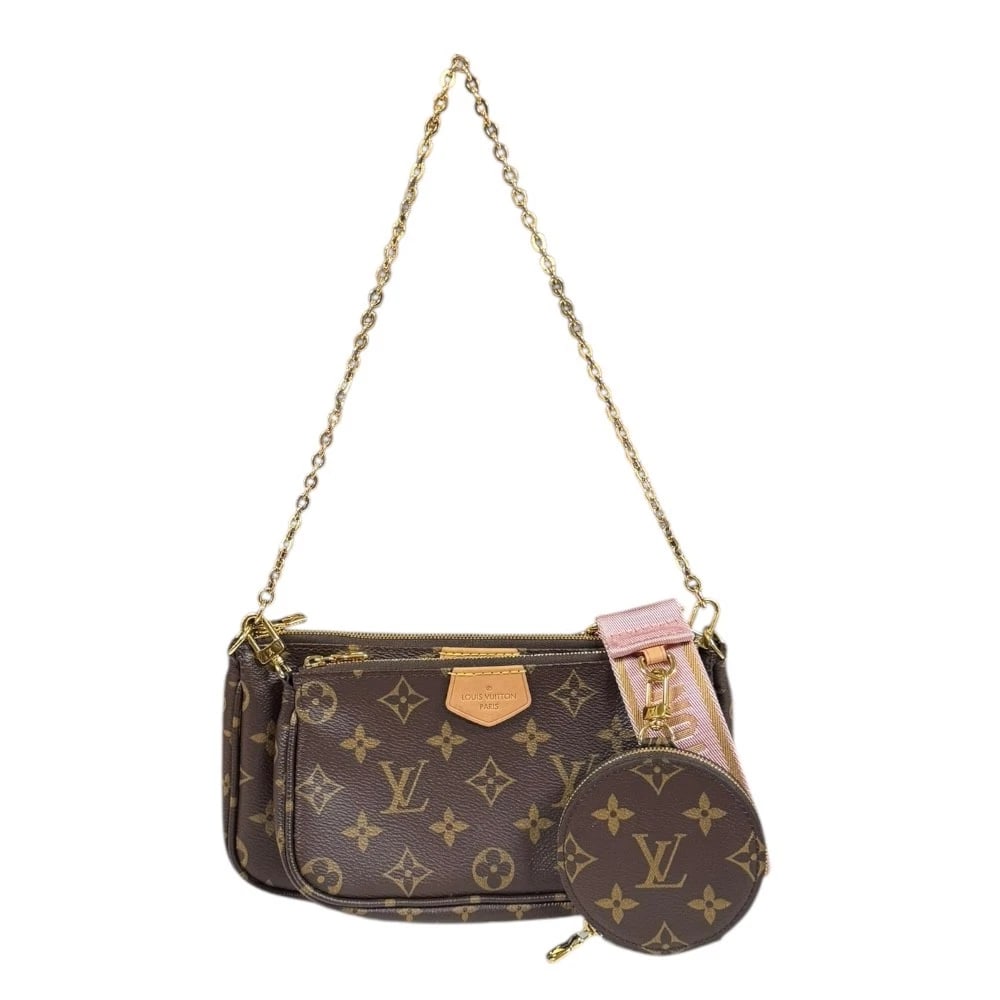 LOUIS VUITTON SHOULDERBAG MONOGRAM: LOUIS VUITTON ShoulderBag Monogram Brand: LOUIS VUITTON Type: Shoulder Bag Material/Exterior Material: Monogram canvas Color/Exterior Color: Brown / Rose claire Size: W9.1 x H5.3 x D1.4inch Should