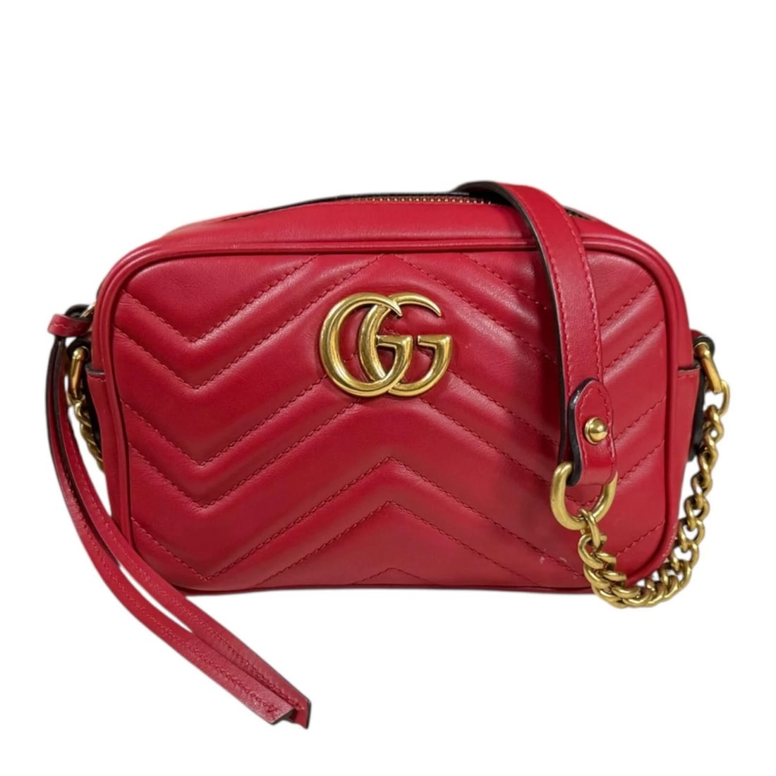 GUCCI SHOULDER BAG CROSS BODY LEATHER: GUCCI Shoulder Bag Cross Body leather Brand: GUCCI Type: Shoulder Bag Material/Exterior Material: leather Color/Exterior Color: Red Size: W6.9 x H4.7 x D2.4inch Shoulder:52.4inch Accessories: