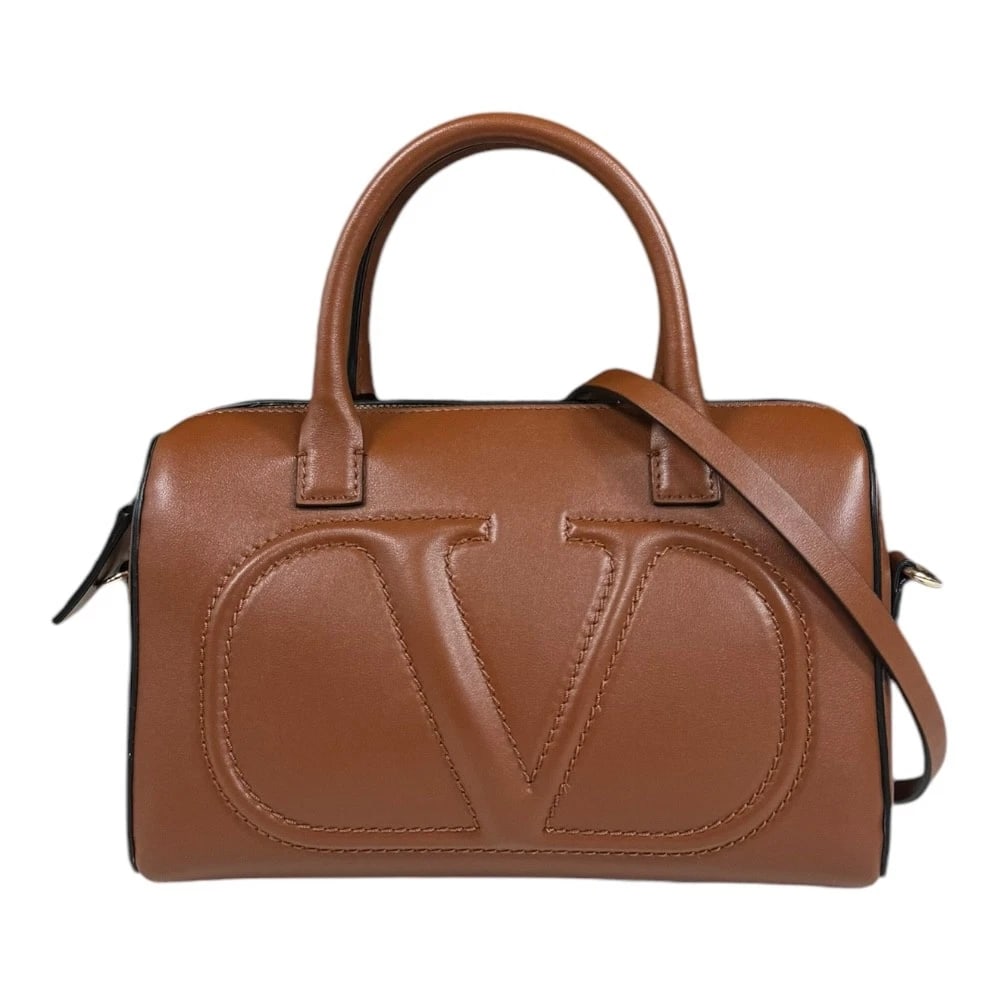 VALENTINO GARAVANI SHOULDER BAG CROSS BODY: Valentino Garavani Shoulder Bag Cross Body Brand: Valentino Garavani Type: Shoulder Bag Material/Exterior Material: leather Color/Exterior Color: Brown Size: W8.9 x H5.3 x D3.9inch