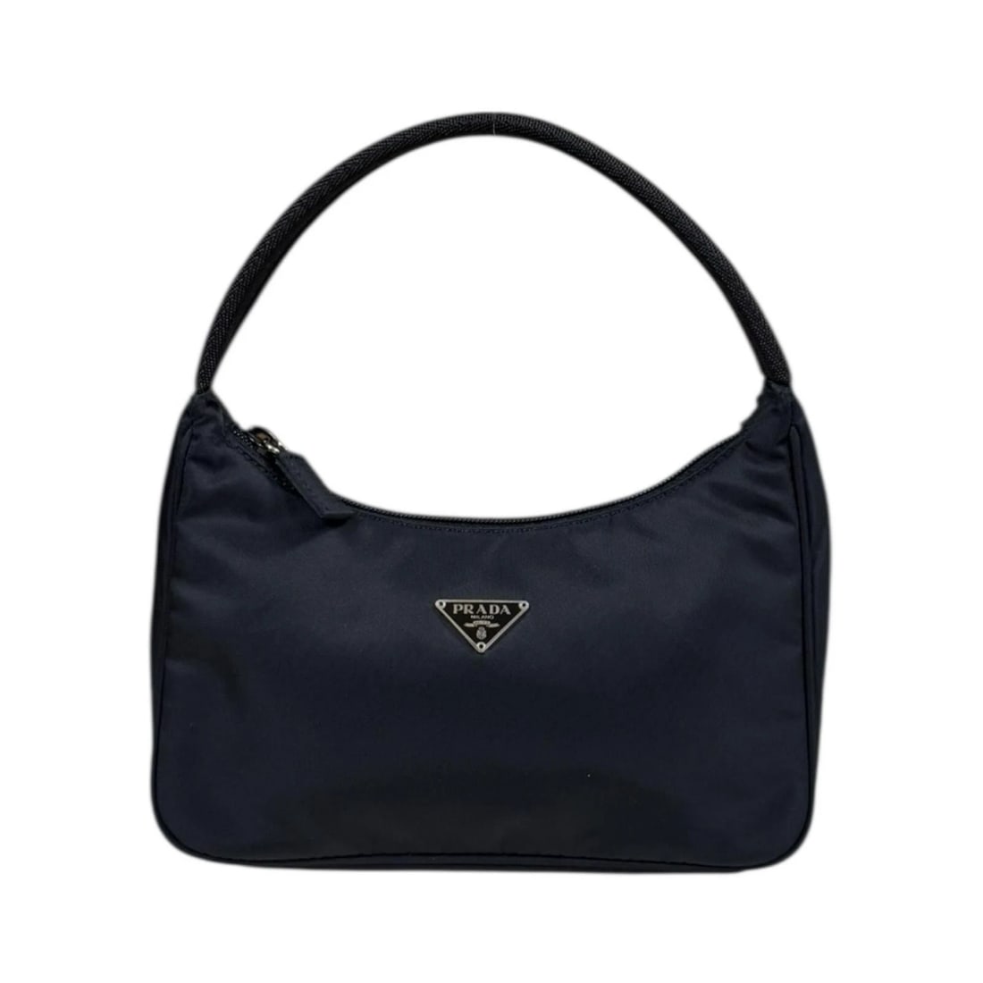 PRADA HANDBAG NYLON: PRADA Handbag Nylon Brand: PRADA Type: Handbag Material/Exterior Material: Nylon Color/Exterior Color: black / NERO Size: W8.7 x H6.3 x D2.8inch Handle:10.2inch Accessories: None Accessories